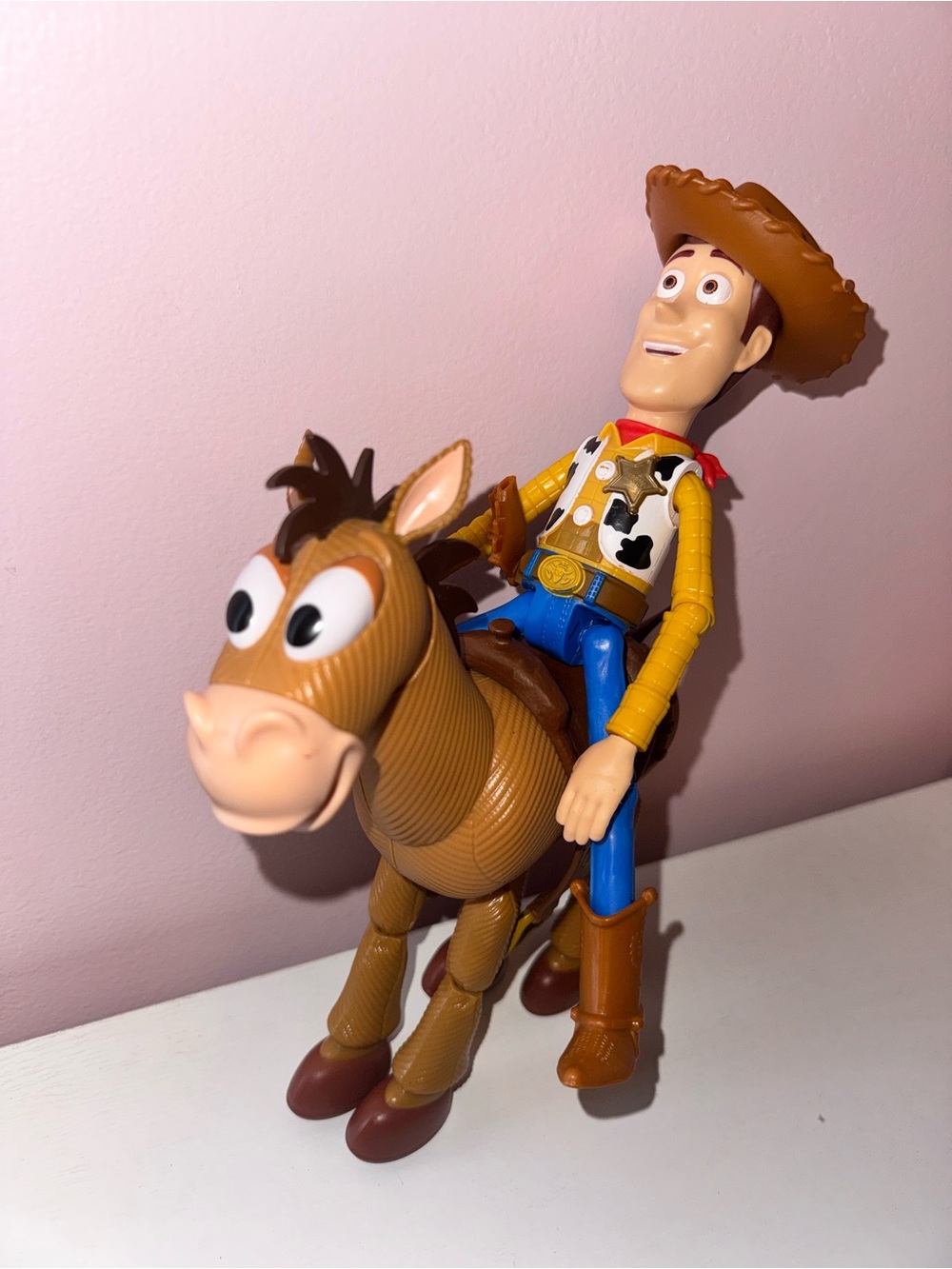Disney Woody & Bullseye Figure Set - Brown, Yellow, Blue